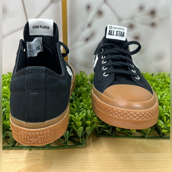 Converse Star Player 76 NEW Low Top Black Canvas Gum Sole Unisex 9.5M/11W - Picture 11 of 12